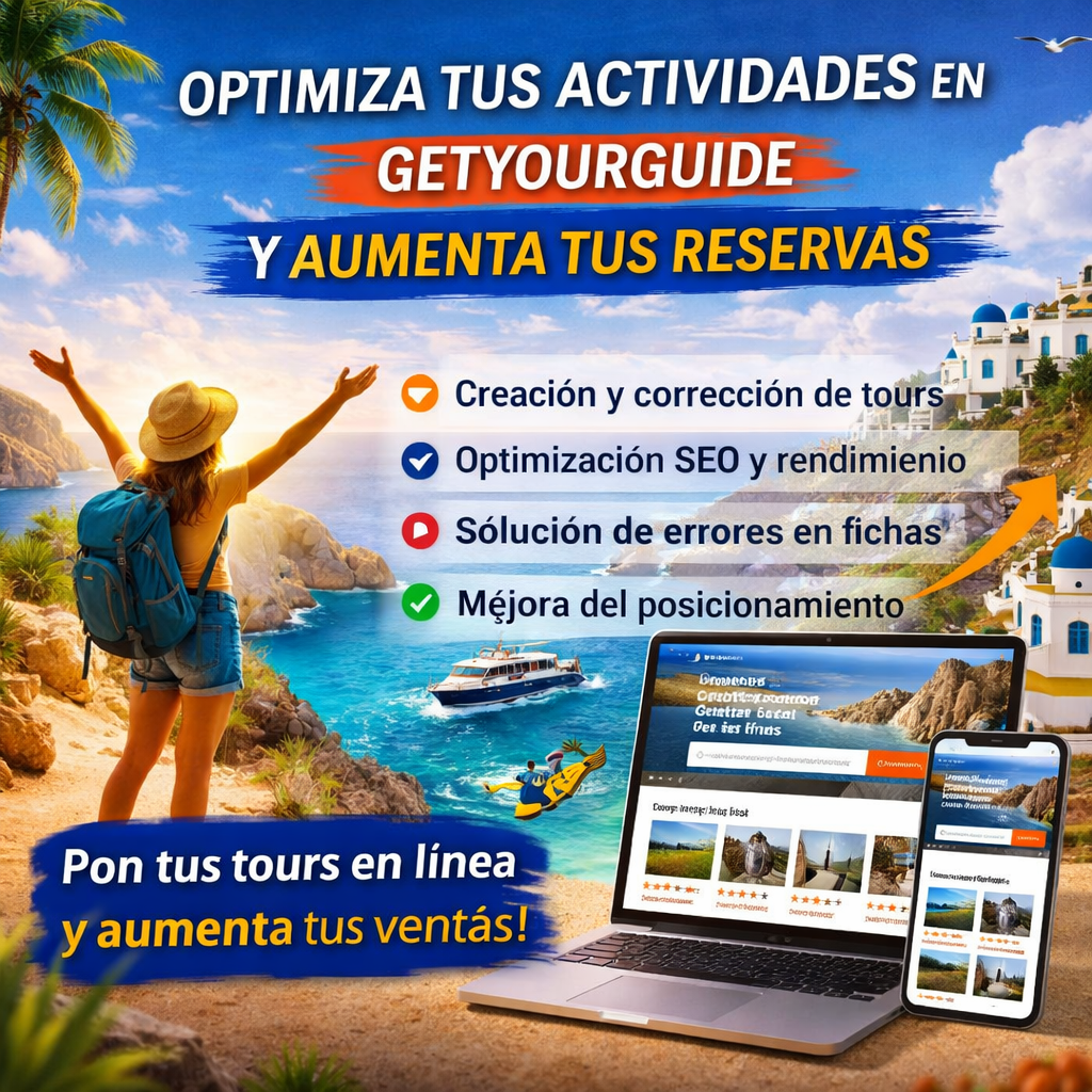 Optimiza tus actividades en GetYourGuide y aumenta tus reservas