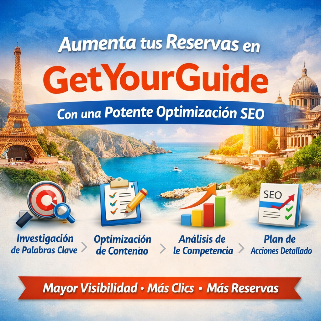 Aumenta tus reservas en GetYourGuide con una optimización SEO potente