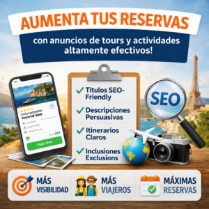 Aumenta tus reservas con anuncios de tours y actividades altamente efectivos