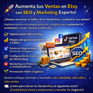 Aumenta tus Ventas en Etsy con SEO y Marketing Multi-Plataforma