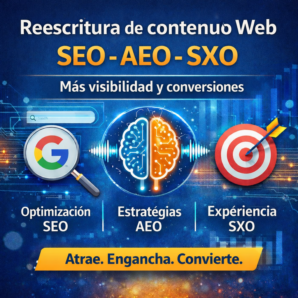 Reescritura de contenido web con SEO,SXO para más visibilidad y conversiones