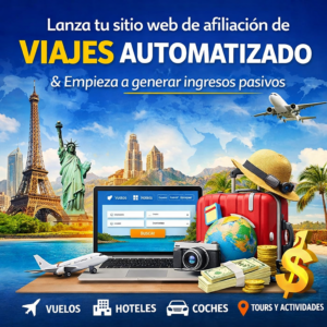Lanza tu sitio web de afiliación de viajes automatizado y genera ingresos pasivos