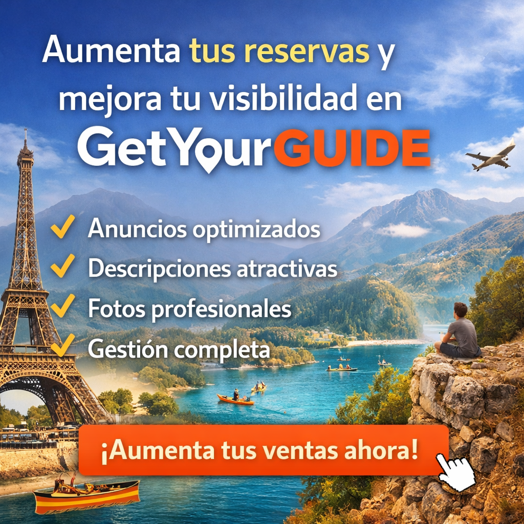 Aumenta tus reservas y mejora tu visibilidad en GetYourGuide