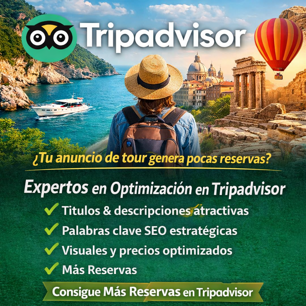 Convierte tu tour en un imán de reservas con optimización experta