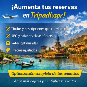 Aumenta tus reservas en Tripadvisor con una optimización profesional