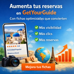 Aumenta tus reservas en GetYourGuide con fichas optimizadas que convierten