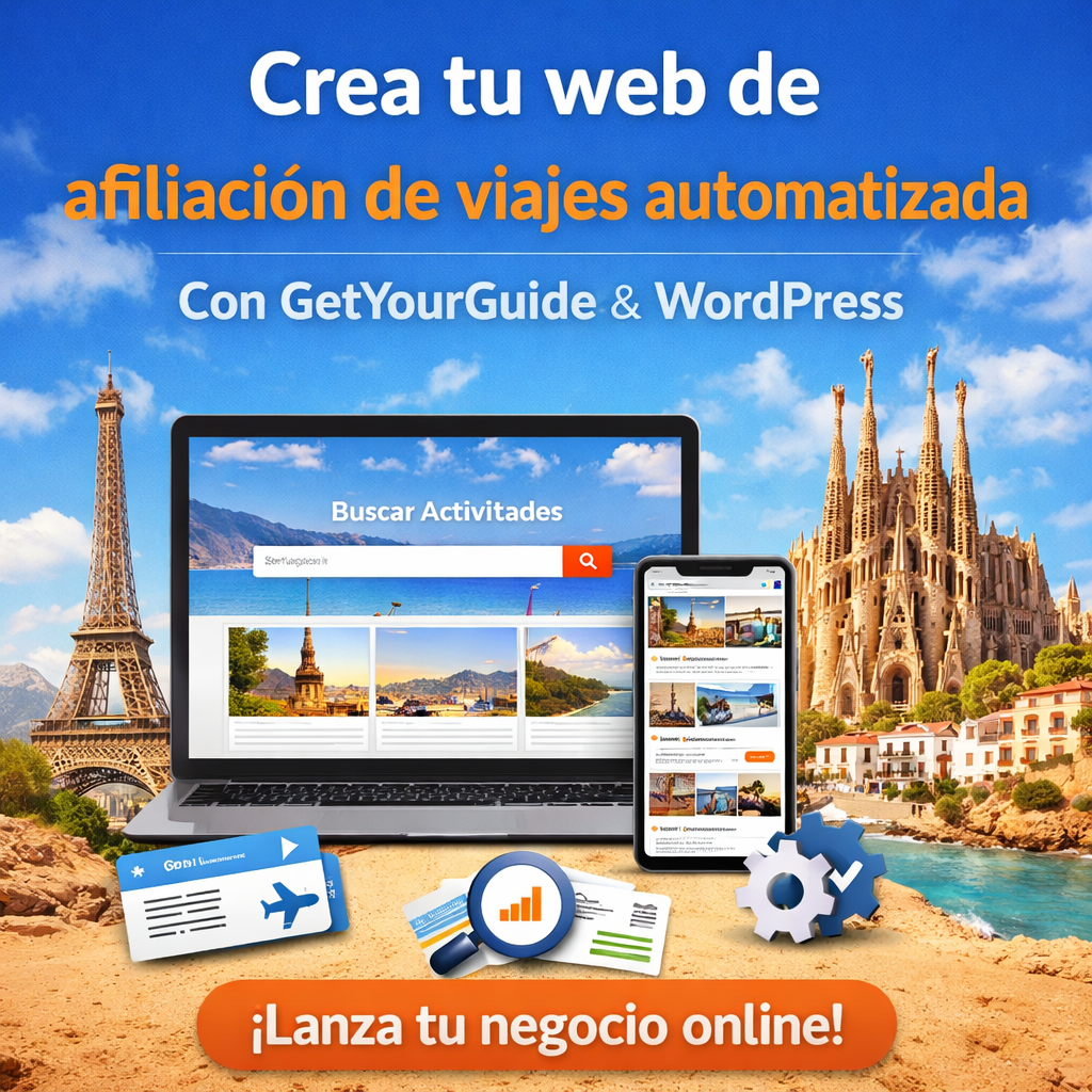 Crea tu web de afiliación de viajes automatizada con GetYourGuide