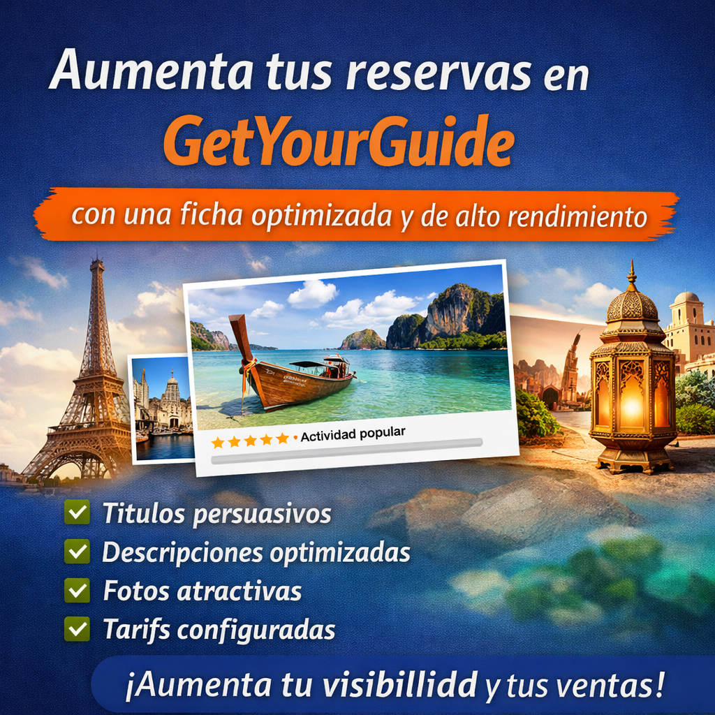 Aumenta tus reservas en GetYourGuide con una ficha optimizada y de alto rendimiento