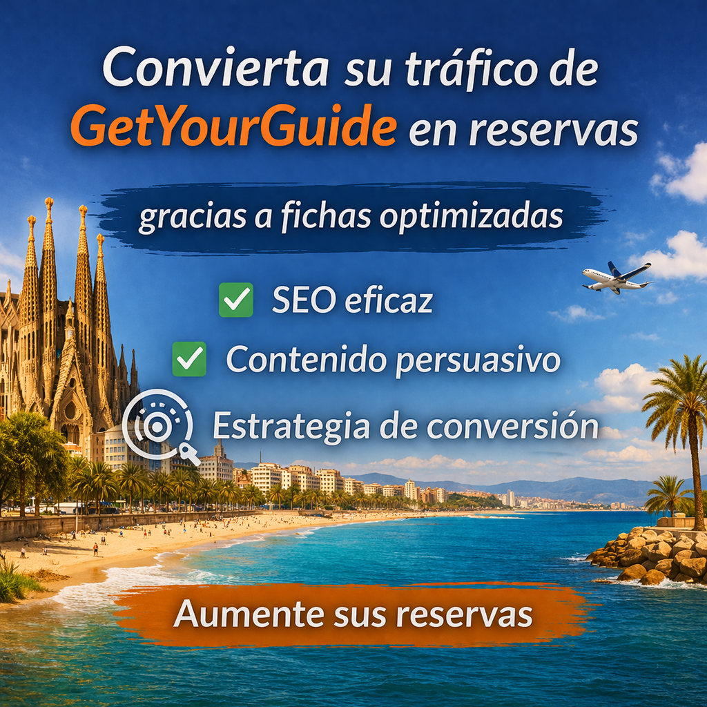 Convierta su tráfico de GetYourGuide en reservas con fichas optimizadas