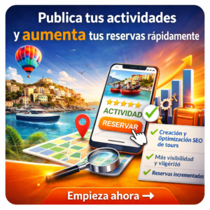Publica tus actividades y aumenta tus reservas rápidamente