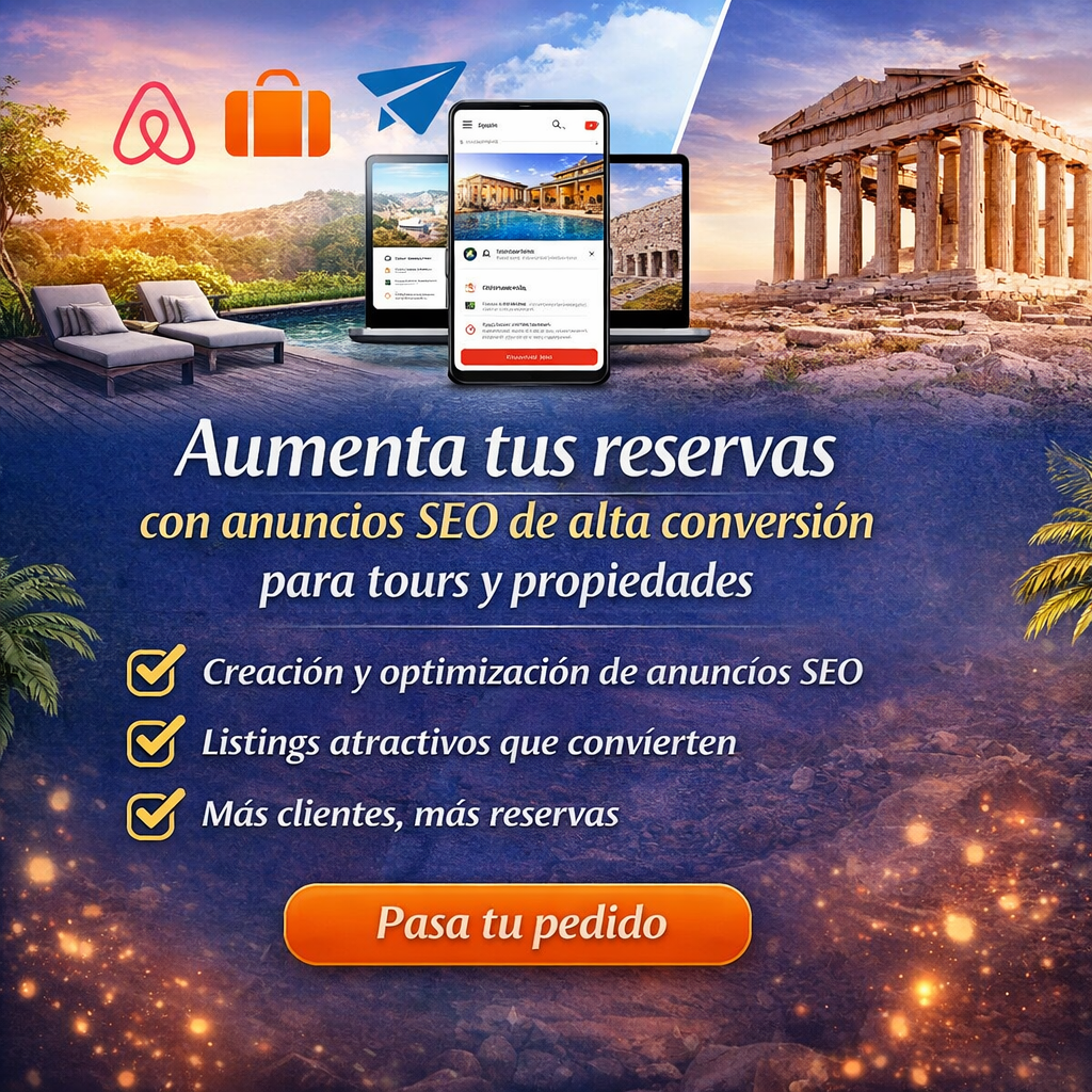 Aumenta tus reservas con anuncios SEO de alta conversión para tours y propiedades