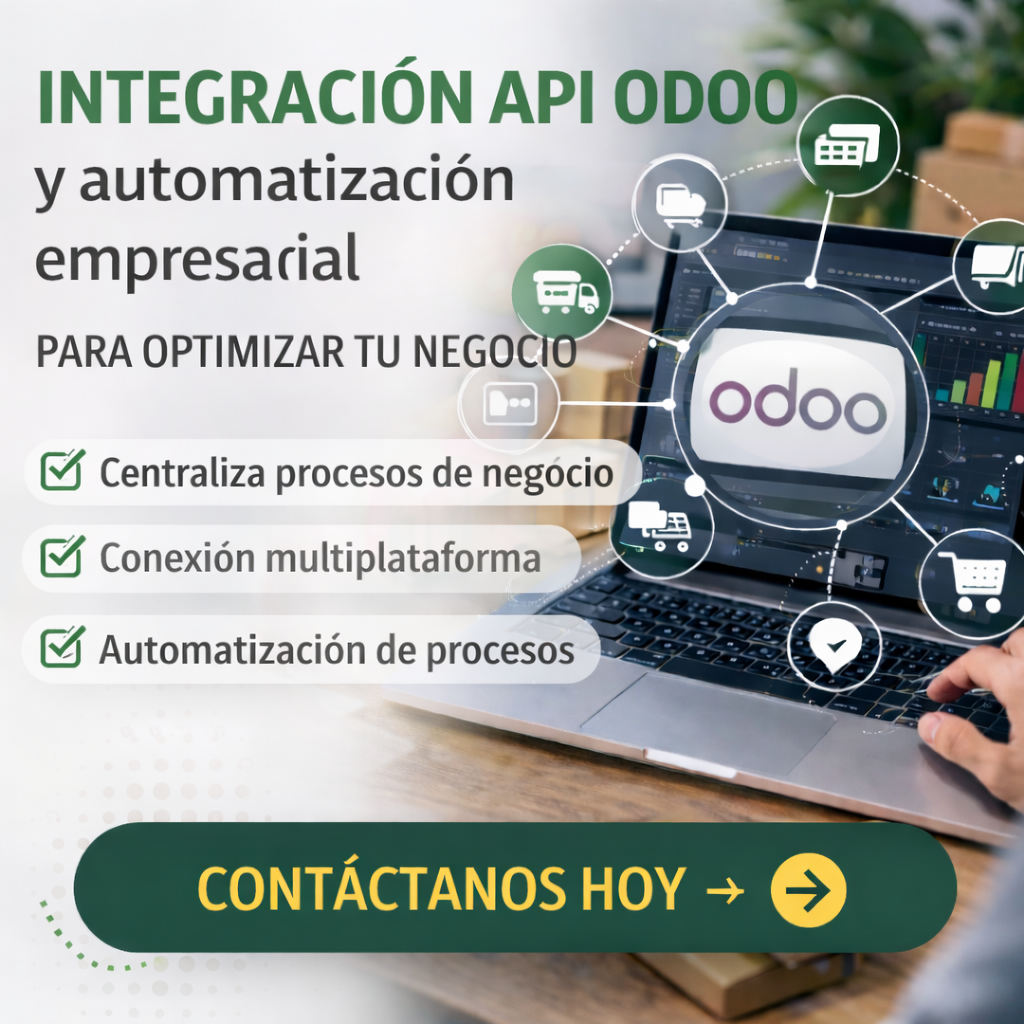Servicios profesionales de integración API con Odoo y automatización empresarial