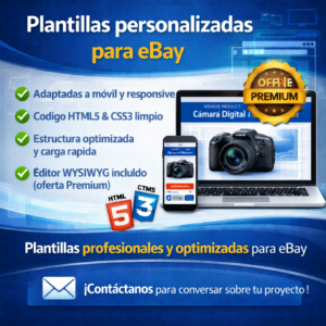 Aumenta tus ventas en eBay con una plantilla profesional y totalmente