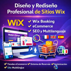 Diseño Profesional de Sitios Wix Rediseño Wix, Booking, eCommerce y SEO