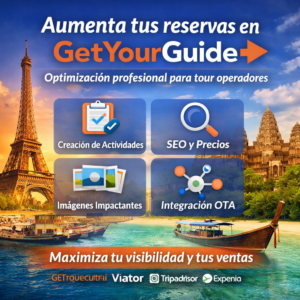 Convierte tus tours en best-sellers en GetYourGuide con optimización profesional
