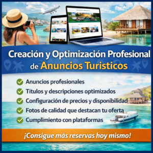 Aumenta tus reservas con anuncios turísticos profesionales y optimizados